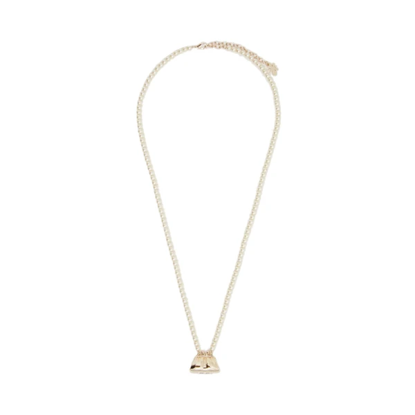 Max Mara Pasticcino Pendant Choker Necklace in Gold | Women | Luxury Shoes 