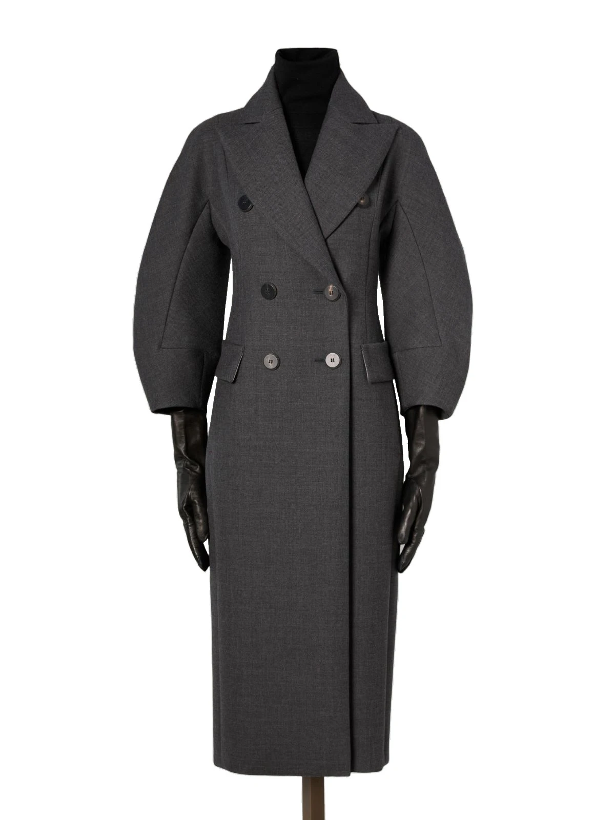 Max Mara Patio Monsieur Double-Breasted Combed Wool Coat in Medium Grey Max Mara Patio Monsieur Double-Breasted Combed Wool Coat in Medium Grey | Wool Coat | Luxury Shoes