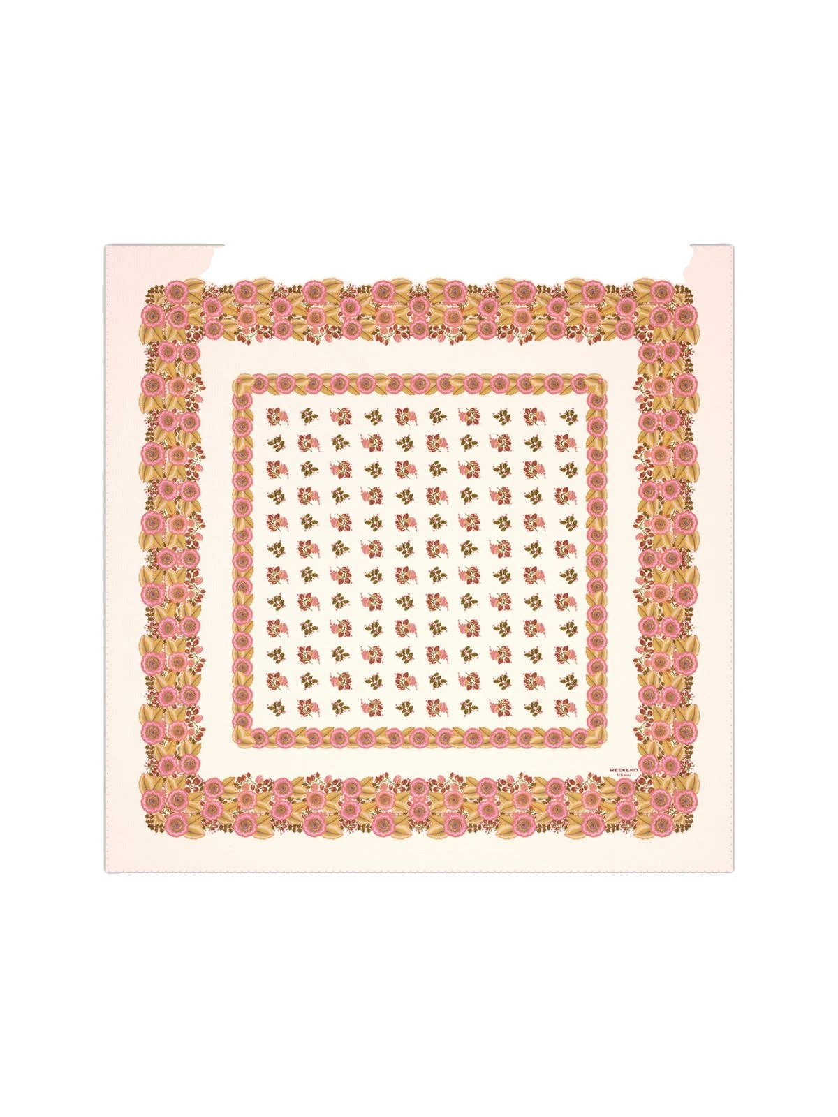 Max Mara Patterned Silk Twill Foulard in Natural Max Mara Patterned Silk Twill Foulard in Natural | Scarves | Luxury Shoes