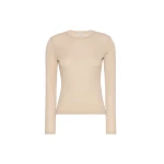 Max Mara Patto Wool and Silk Jersey T-Shirt in Beige | T-shirts | Luxury Shoes 