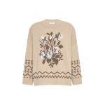 Max Mara Pavidi Wool Jacquard Jumper in Sand | Sweaters | Luxury Shoes 
