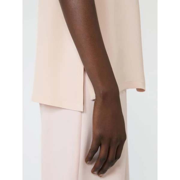 Max Mara Pavido Silk Crepe de Chine Top in Pink | Blouse | Luxury Shoes 