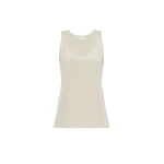 Max Mara Pavido Silk Crepe de Chine Top in Stone Grey | Blouse | Luxury Shoes 