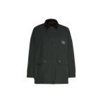 Max Mara Pecora Cotton Canvas Workwear Jacket in Dark Green | Jackets | Luxury Shoes 