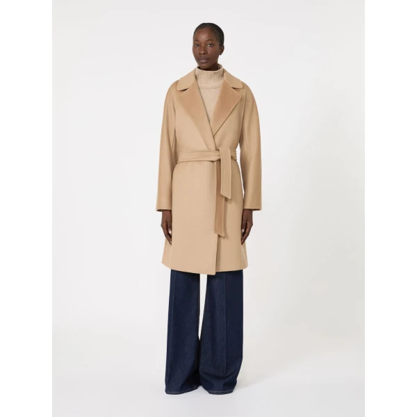 Max Mara Pedale Wool Wrap Coat in Camel | Wool Coat | Luxury Shoes 