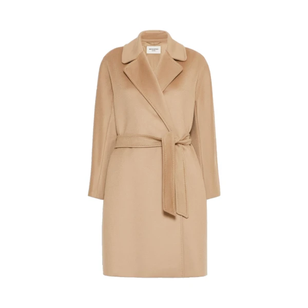 Pedale Wool Wrap Coat in Camel