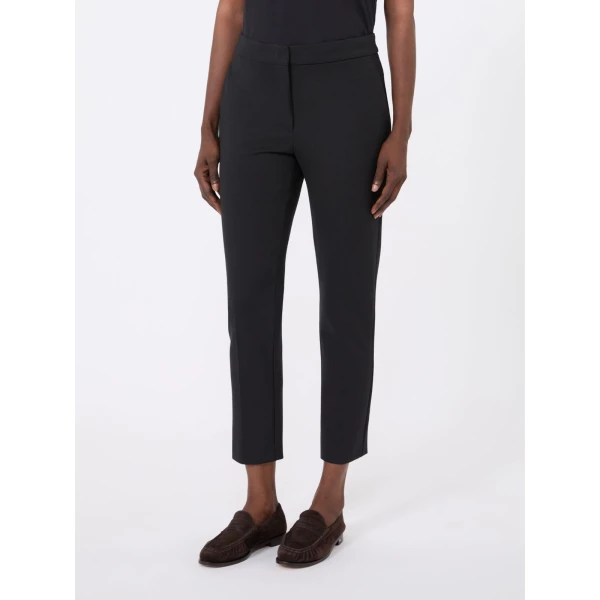 Max Mara Pegno Viscose Jersey Trousers in Black | Tailored pants | Luxury Shoes 