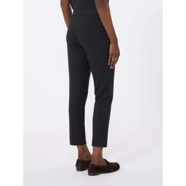 Max Mara Pegno Viscose Jersey Trousers in Black | Tailored pants | Luxury Shoes 