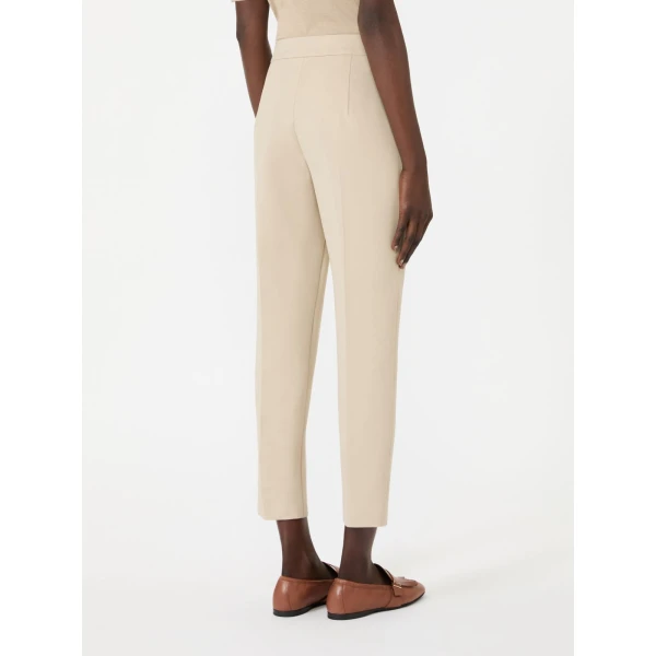 Max Mara Pegno Viscose Jersey Trousers in Stone Grey | Tailored pants | Luxury Shoes 