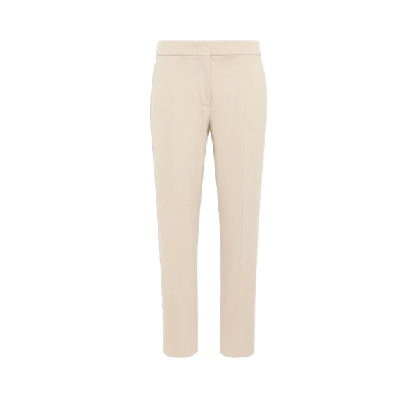 Max Mara Pegno Viscose Jersey Trousers in Stone Grey | Tailored pants | Luxury Shoes 