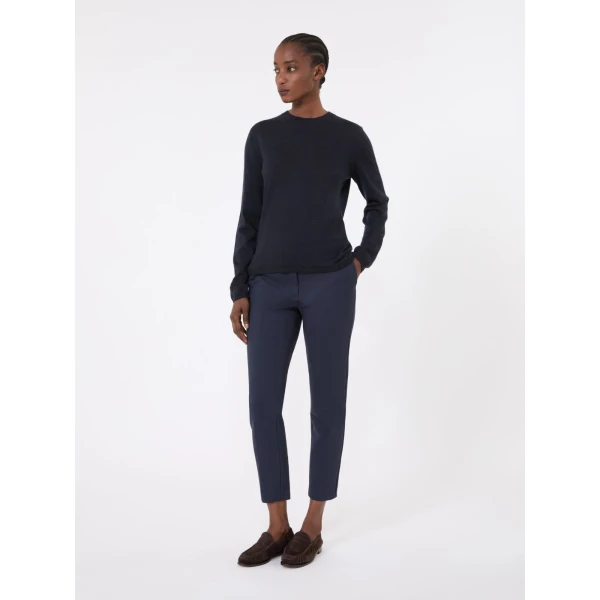 Max Mara Pegno Viscose Jersey Trousers in Ultramarine | Tailored pants | Luxury Shoes 