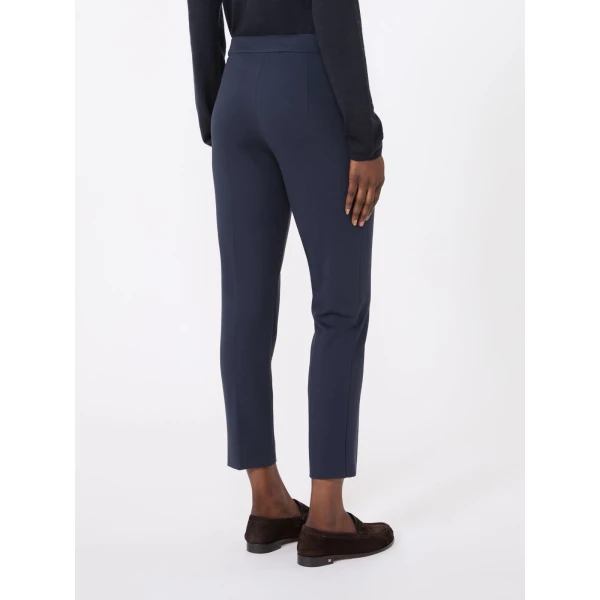 Max Mara Pegno Viscose Jersey Trousers in Ultramarine | Tailored pants | Luxury Shoes 