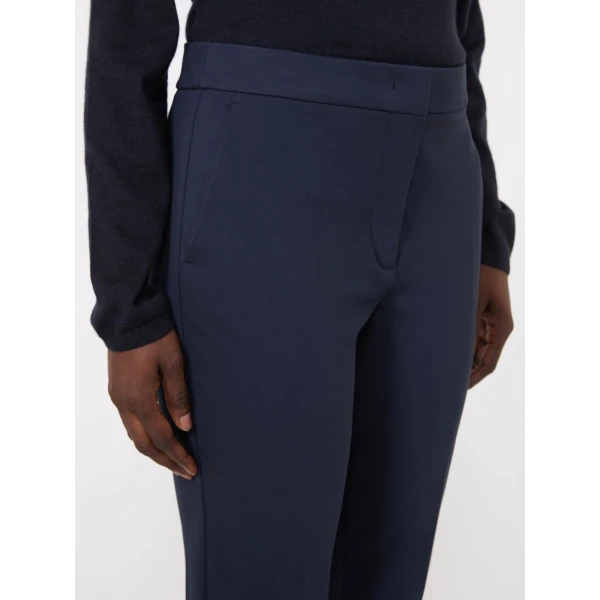 Max Mara Pegno Viscose Jersey Trousers in Ultramarine | Tailored pants | Luxury Shoes 