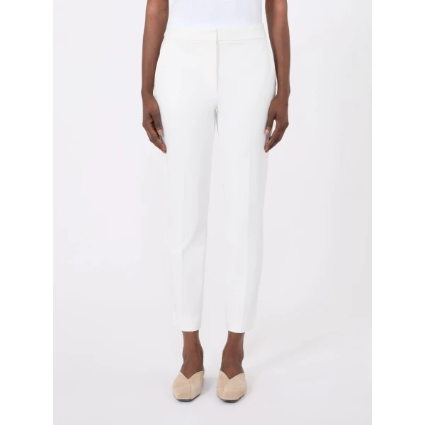 Max Mara Pegno Viscose Jersey Trousers in White | Tailored pants | Luxury Shoes 