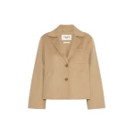 Max Mara Pelota Double Wool Cropped Jacket in Camel | Blazers | Luxury Shoes 