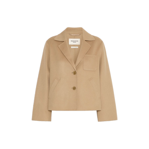Max Mara Pelota Double Wool Cropped Jacket in Camel | Blazers | Luxury Shoes 