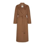 Max Mara Penelope Long Wool Drap Wrap Coat in Hazelnut Brown | Wool Coat | Luxury Shoes 