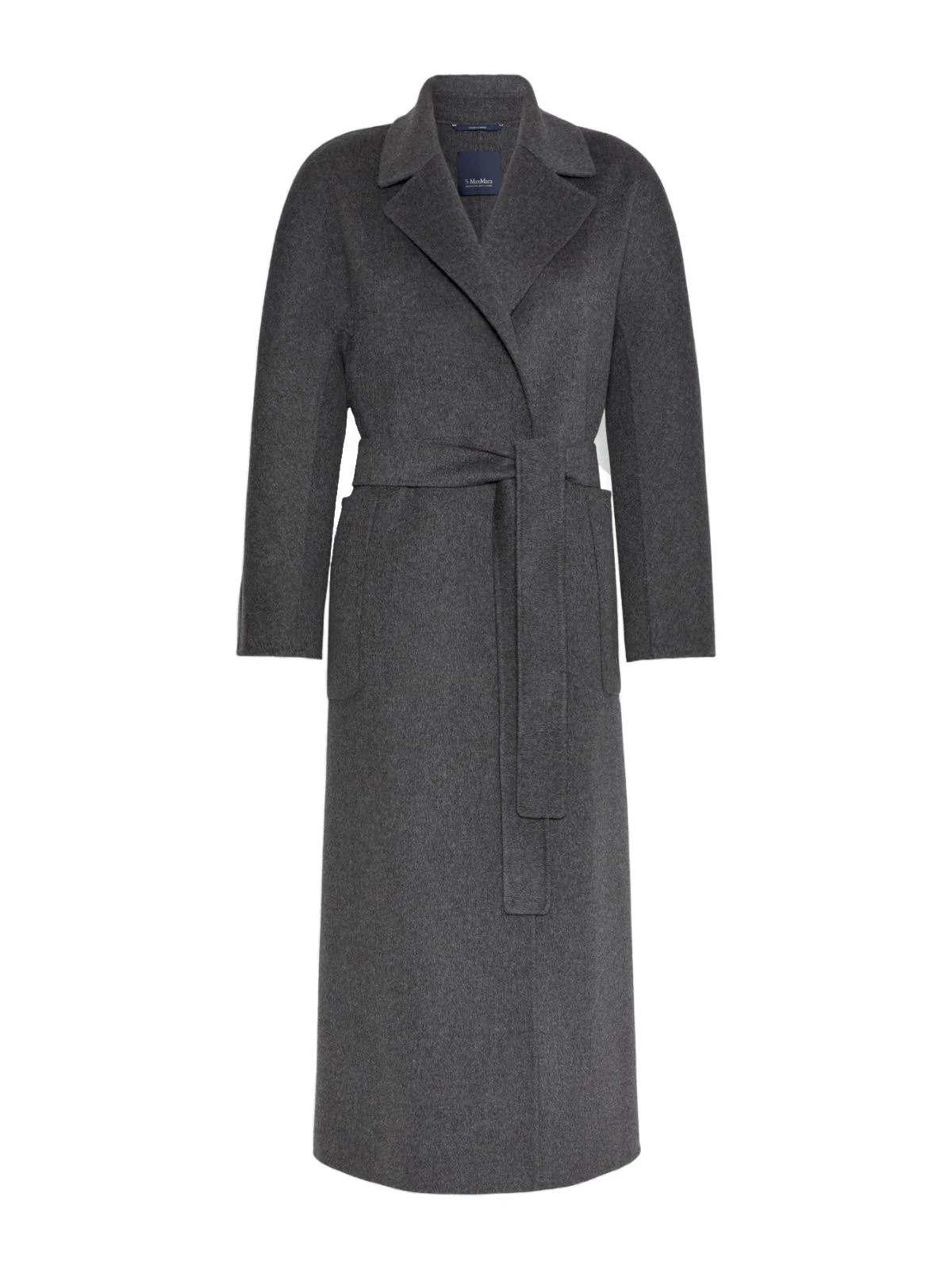 Max Mara Peonie Long Double Wool Wrap Coat in Dark Grey Max Mara Peonie Long Double Wool Wrap Coat in Dark Grey | Wool Coat | Luxury Shoes