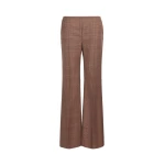 Max Mara Pepato Slim Patterned Wool Grisaille Trousers in Camel | Tailored pants | Luxury Shoes 