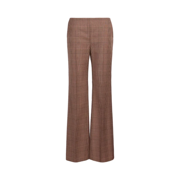 Max Mara Pepato Slim Patterned Wool Grisaille Trousers in Camel | Tailored pants | Luxury Shoes 