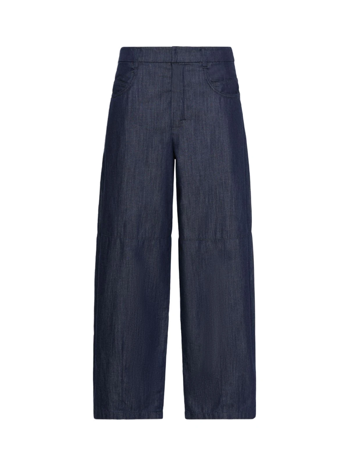 Max Mara Peplo Cotton Denim Barrel-Leg Trousers in Midnight Blue Max Mara Peplo Cotton Denim Barrel-Leg Trousers in Midnight Blue | Denim | Luxury Shoes