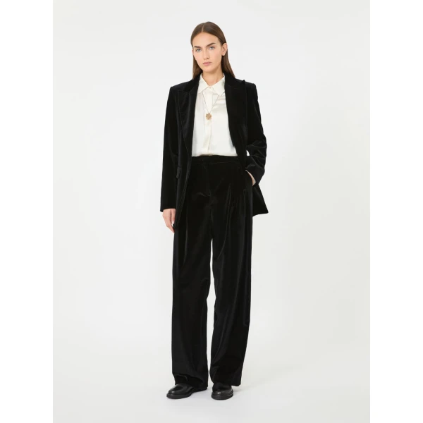 Max Mara Pera Velvet Blazer in Black | Blazers | Luxury Shoes 