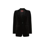 Max Mara Pera Velvet Blazer in Black | Blazers | Luxury Shoes 