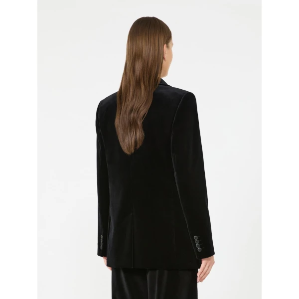 Max Mara Pera Velvet Blazer in Black | Blazers | Luxury Shoes 