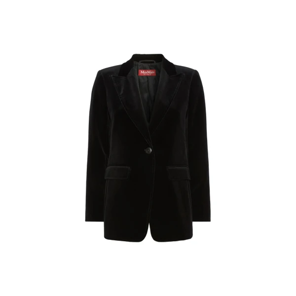 Max Mara Pera Velvet Blazer in Black | Blazers | Luxury Shoes 
