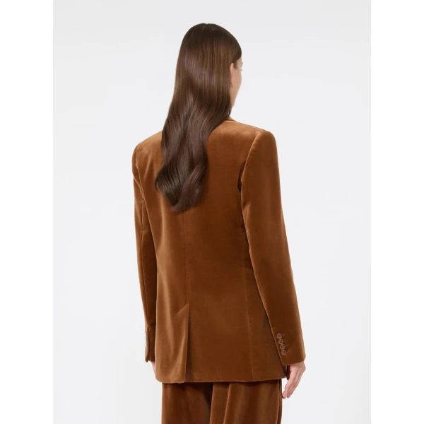 Max Mara Pera Velvet Blazer in Tobacco | Blazers | Luxury Shoes 