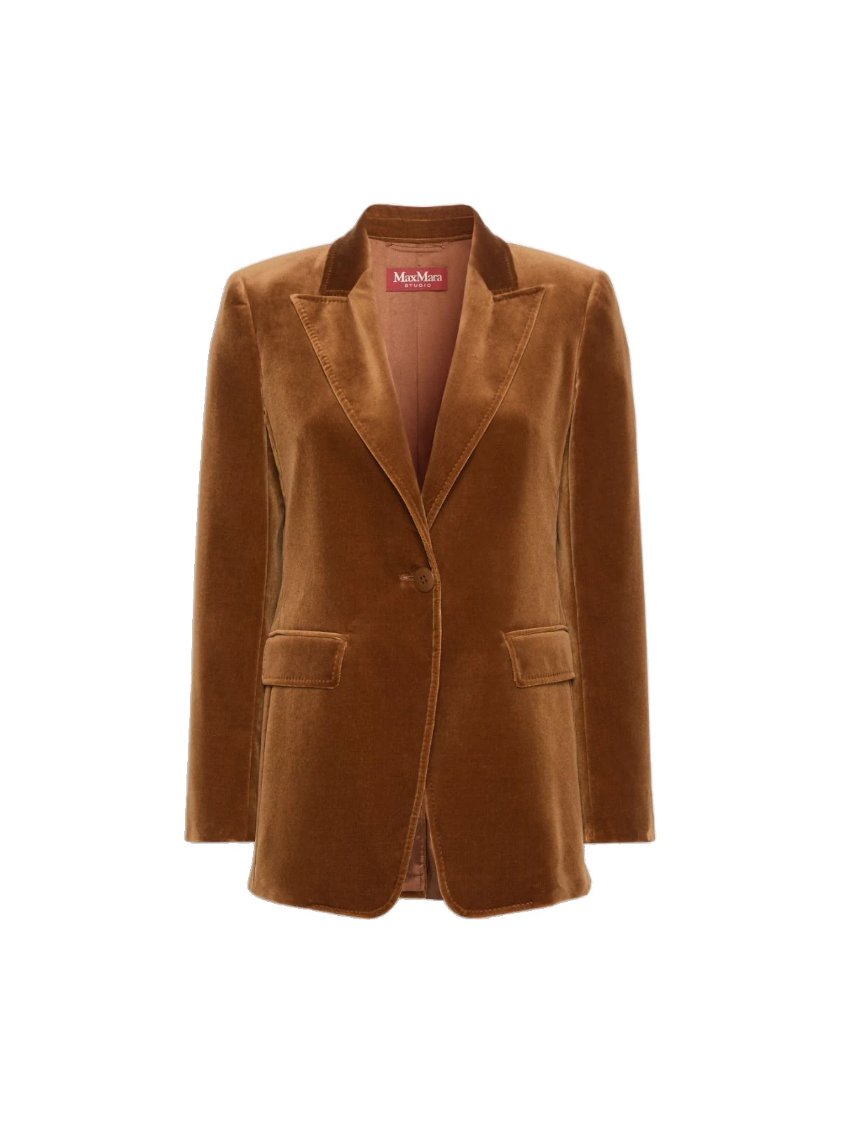 Max Mara Pera Velvet Blazer in Tobacco Max Mara Pera Velvet Blazer in Tobacco | Blazers | Luxury Shoes