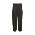 Max Mara Pergola Wool Flannel Trousers in Dark Brown | Wide leg pants | Luxury Shoes 