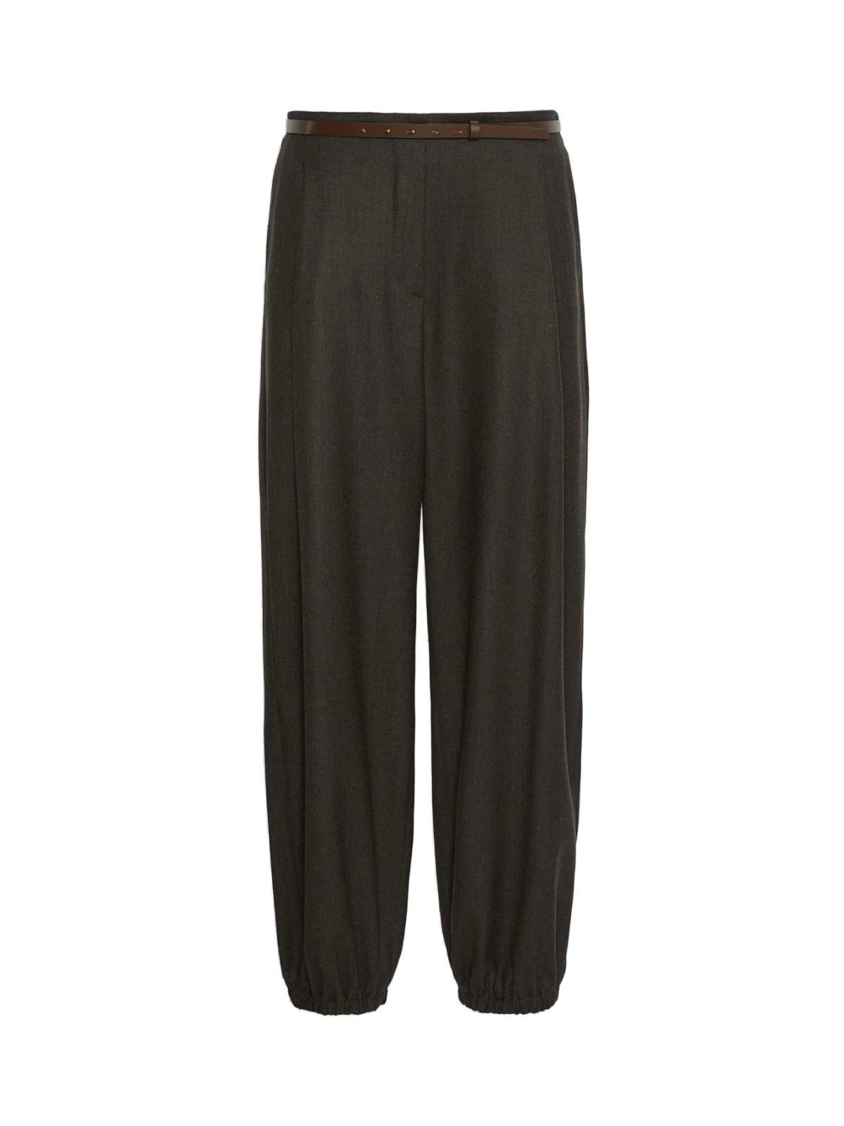 Max Mara Pergola Wool Flannel Trousers in Dark Brown Max Mara Pergola Wool Flannel Trousers in Dark Brown | Wide leg pants | Luxury Shoes