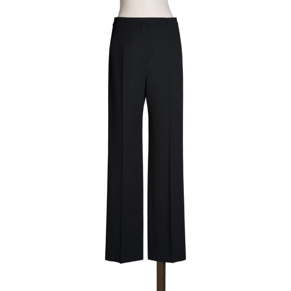Max Mara Periodi Wool Cady Palazzo Trousers in Black | Wide leg pants | Luxury Shoes 