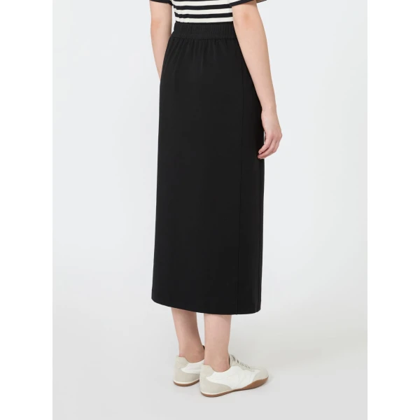 Max Mara Perle Milano Knit Jersey Maxi Skirt in Black | Maxi Skirts | Luxury Shoes 