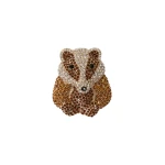 Max Mara Perle Rhinestone Metal Brooch in Bronze | Brooches & Pins | Luxury Shoes 