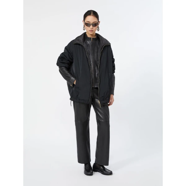 Max Mara Pesca Five-Pocket Nappa Leather Trousers in Black | Tailored pants | Luxury Shoes 