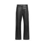 Max Mara Pesca Five-Pocket Nappa Leather Trousers in Black | Tailored pants | Luxury Shoes 