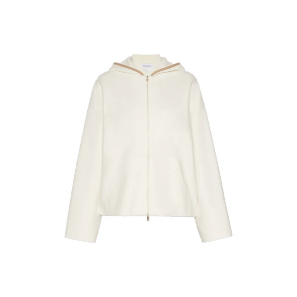 Petali Wool and Cashmere Hooded Sweater in White
