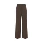 Max Mara Petra Stretch Wool Batavia Trousers in Brown | Tailored pants | Luxury Shoes 