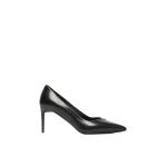 Max Mara Phyllis Nappa Leather Court Shoes in Black | Heels | Luxury Shoes 