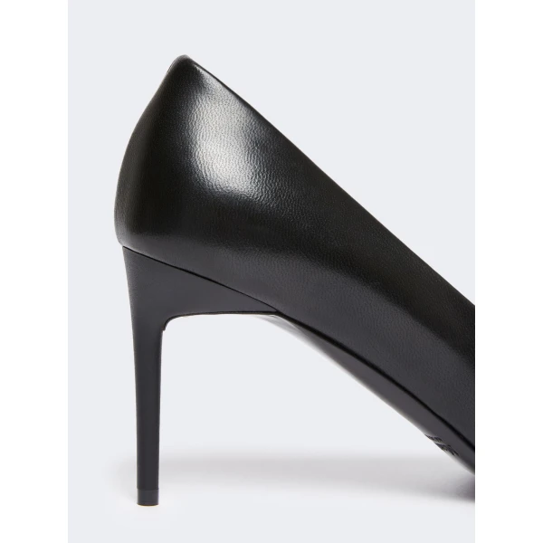 Max Mara Phyllis Nappa Leather Court Shoes in Black | Heels | Luxury Shoes 