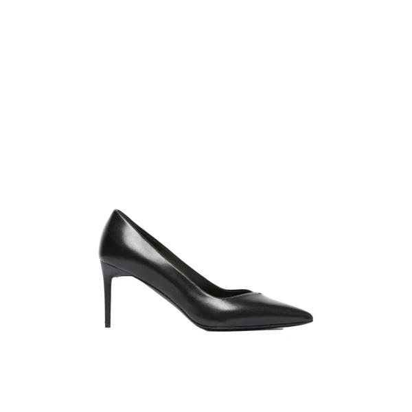 Phyllis Nappa Leather Court Shoes in Black