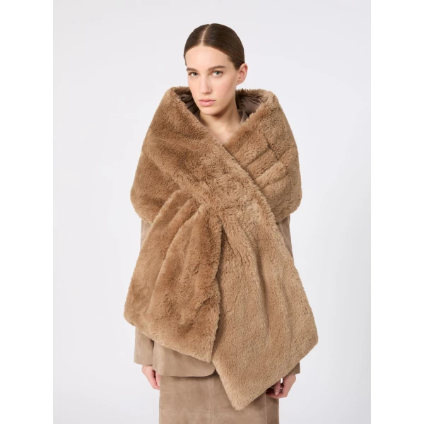 Max Mara Piacere Water-Repellent Canvas Padded Stole in Clay | Scarves | Luxury Shoes 