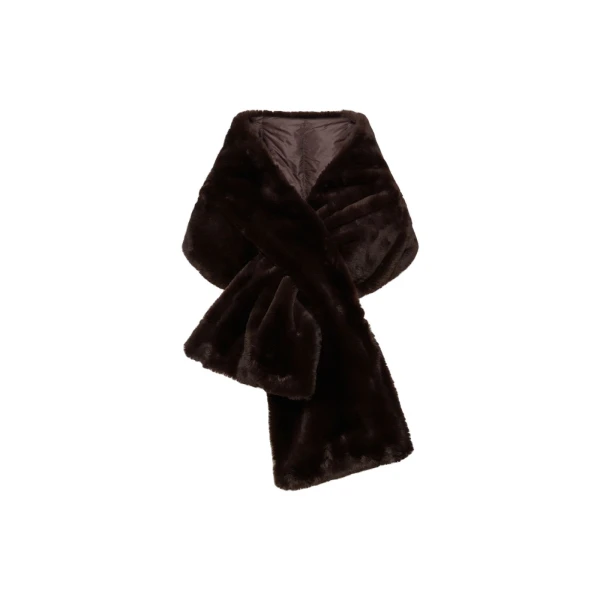 Piacere Water-Repellent Canvas Padded Stole in Dark Brown