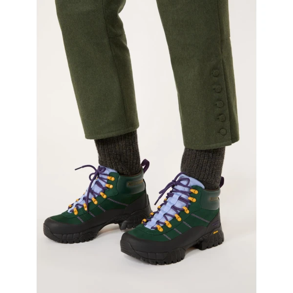 Max Mara Piega Melange Wool Cropped Trousers in Moss Green | Tailored pants | Luxury Shoes 