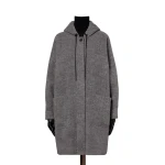 Max Mara Pietra Baby Llama Parka Coat in Medium Grey | Women | Luxury Shoes 
