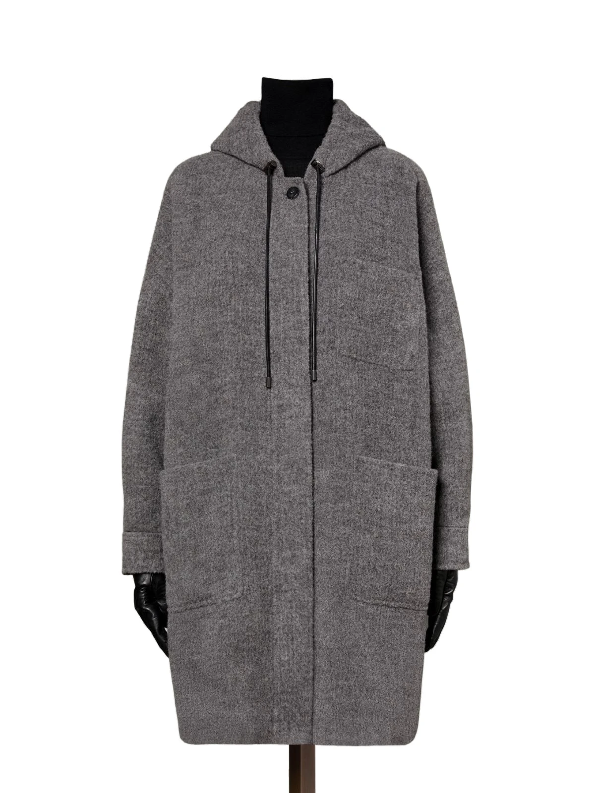 Max Mara Pietra Baby Llama Parka Coat in Medium Grey Max Mara Pietra Baby Llama Parka Coat in Medium Grey | Women | Luxury Shoes