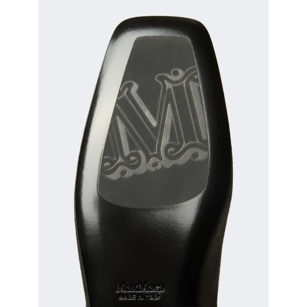 Max Mara Pietra Studded Split Leather Boots in Dark Grey | Boots | Luxury Shoes 