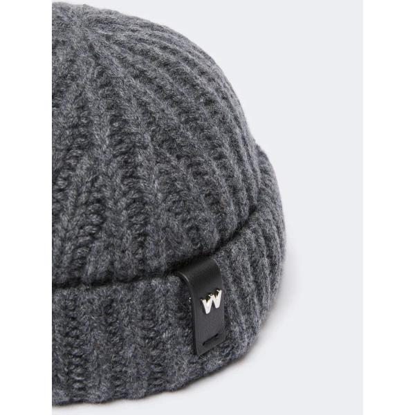 Max Mara Pietre Cashmere Docker Hat in Dark Grey | Hats | Luxury Shoes 